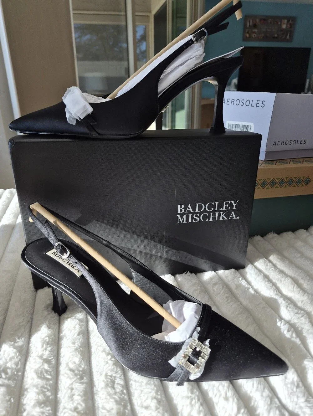 BADGLEY MISCHKA ANNMARIE SLINGBACK STILETTO PUMPS WOMEN'S SZ 11 NWB $299